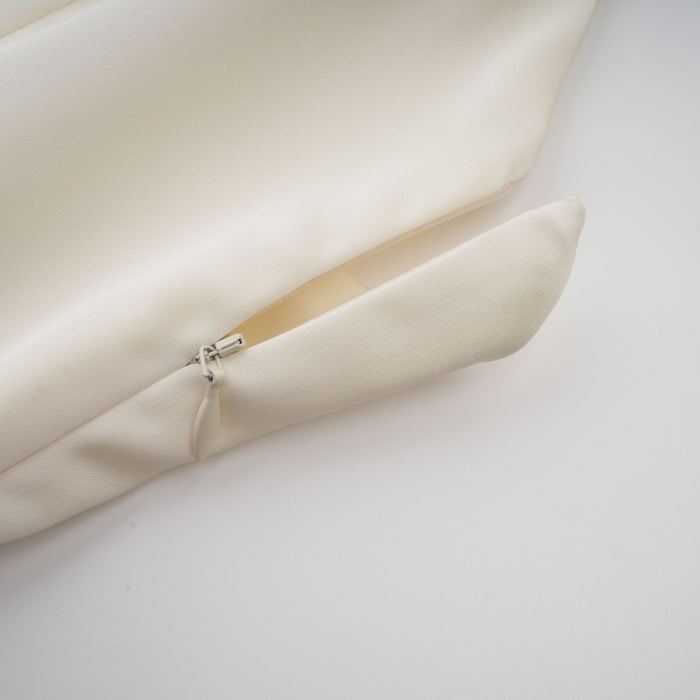 Lyna Satin Ruffled Mini Dress with Shawl Panel and Spaghetti Straps