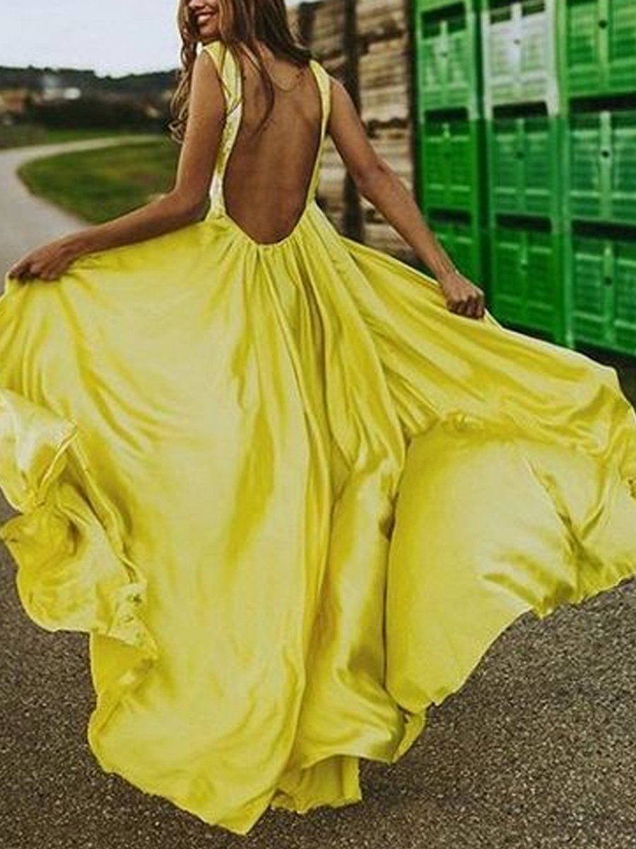 Vacation Maxi Dress In Yellow