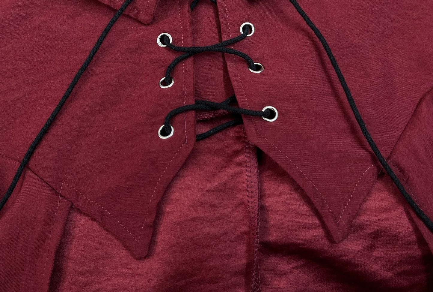 Off-Shoulder Pirate Shirt Dress with Lace-Up Corset