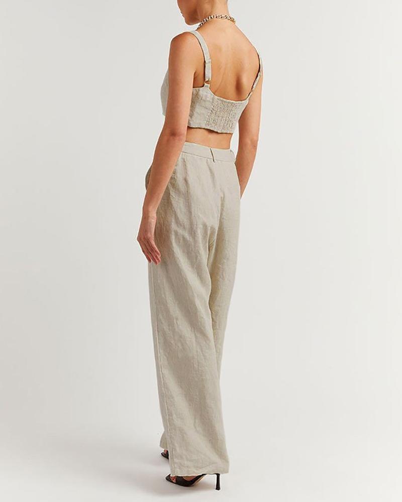 Casual Two Piece Suit in Camisole & Pants
