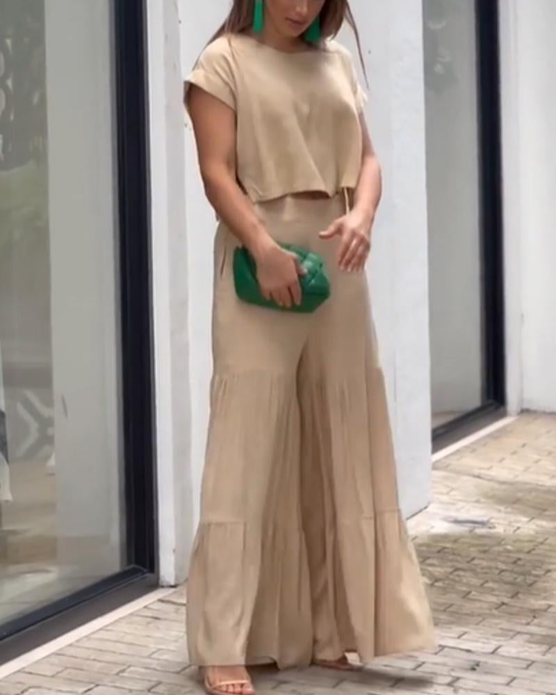 Traje de ocio de color liso