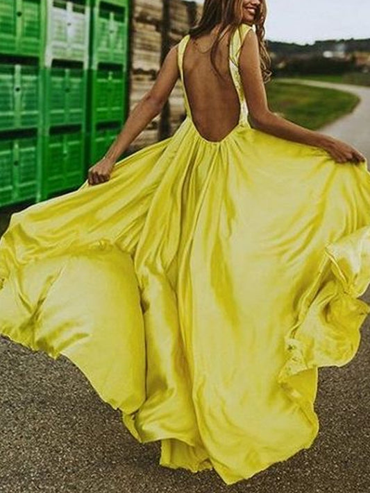 Vacation Maxi Dress In Yellow