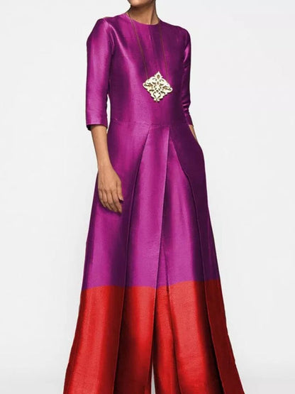 Contrast Print Jumpsuit