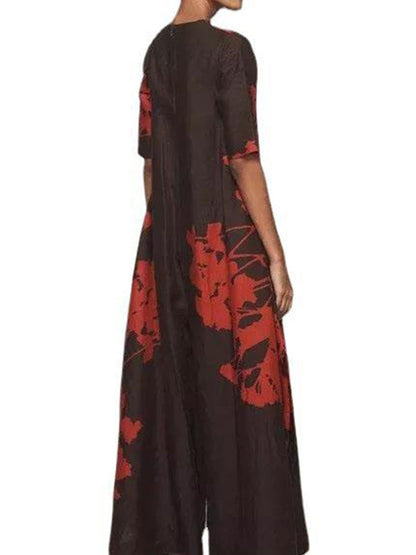 Printed Breathable Loose Jumpsuit